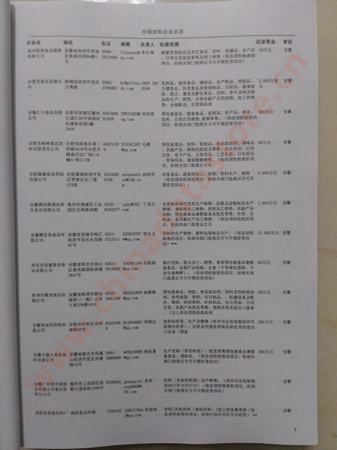 中國飲料企業(yè)黃頁可開展精準(zhǔn)營銷，電話營銷、郵件營銷、傳真營銷等等多管齊下，圓您銷售冠軍夢(mèng)
