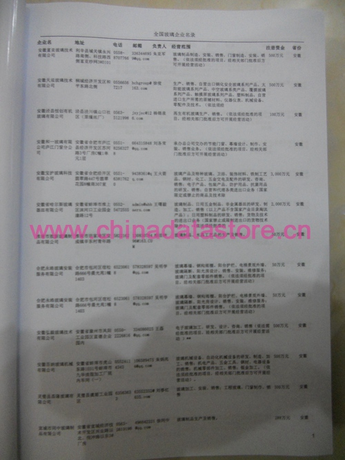 全國(guó)玻璃企業(yè)名單助您立刻獲得大量潛在客戶(hù)信息，大大減少銷(xiāo)售成本，是您的事業(yè)事半功倍